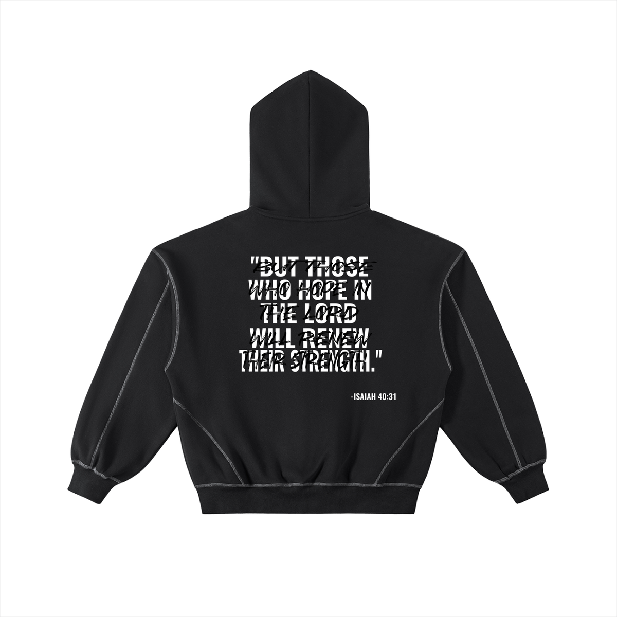 [Born]² Contrast-Stitched Boxy Fleece Zip Hoodie Matching Set Top