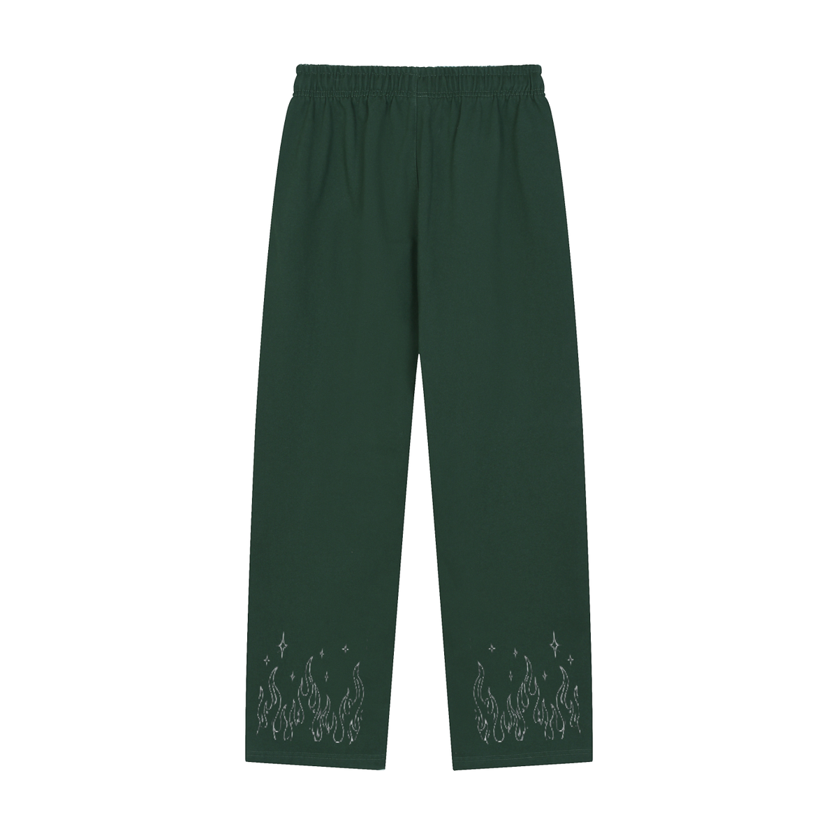 Solid Color Straight-Leg Sweatpants