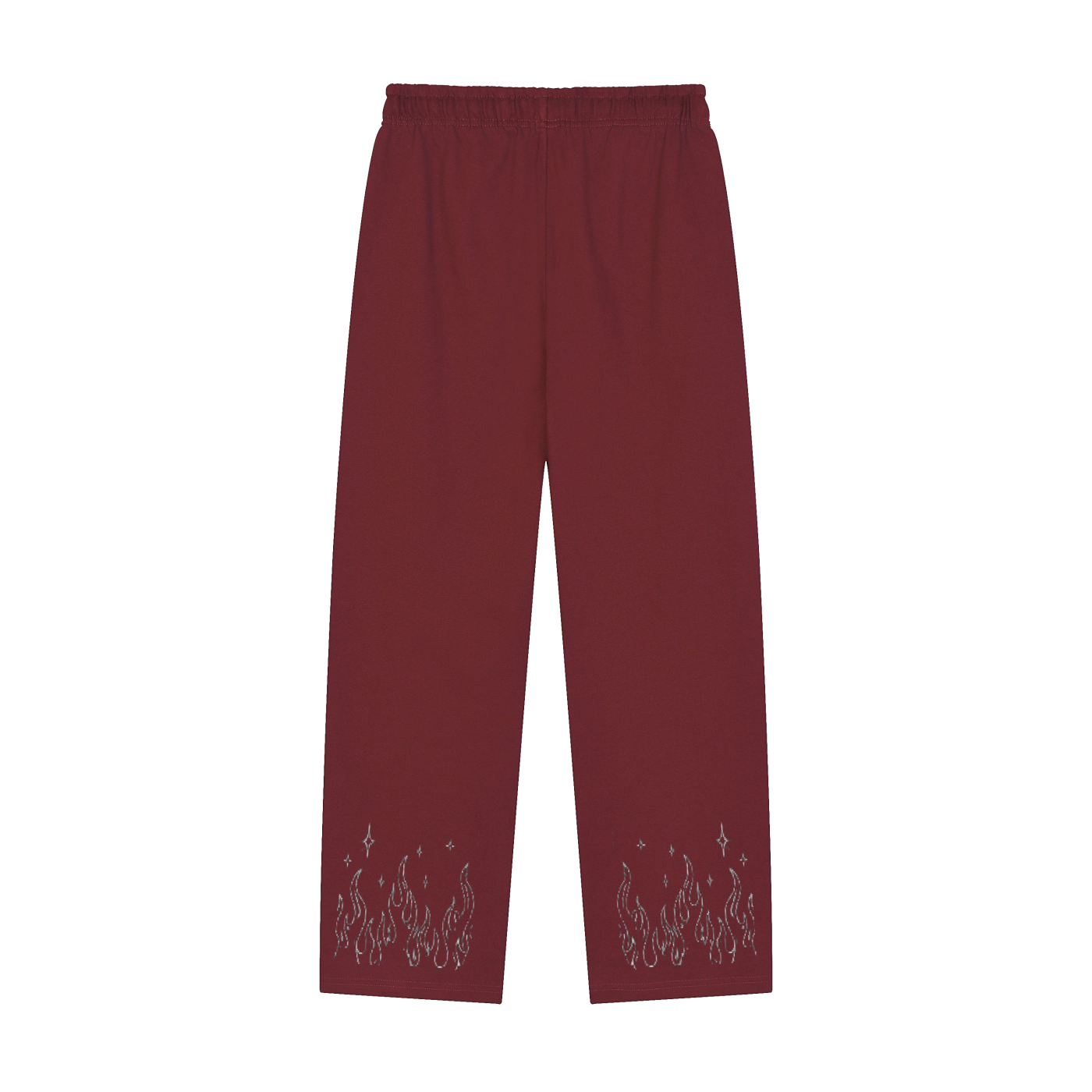 Solid Color Straight-Leg Sweatpants