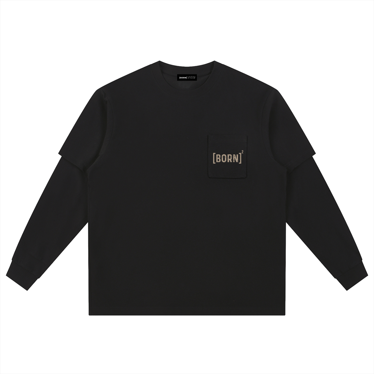 [Born]² Layered Long Sleeve Oversized Tee