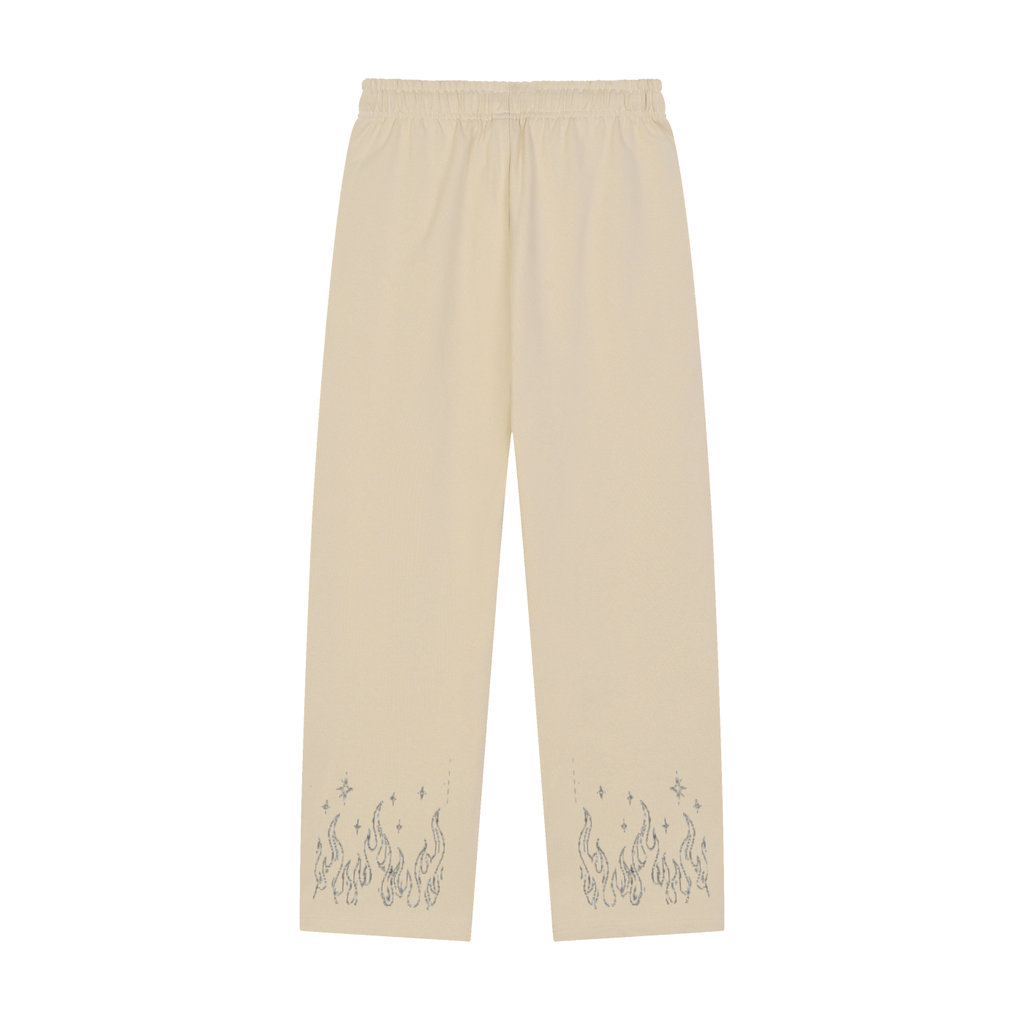Solid Color Straight-Leg Sweatpants