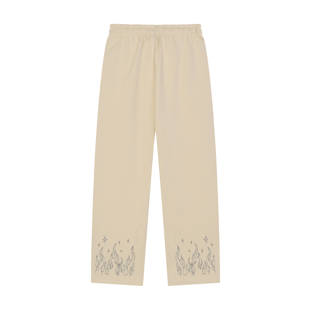 Solid Color Straight-Leg Sweatpants