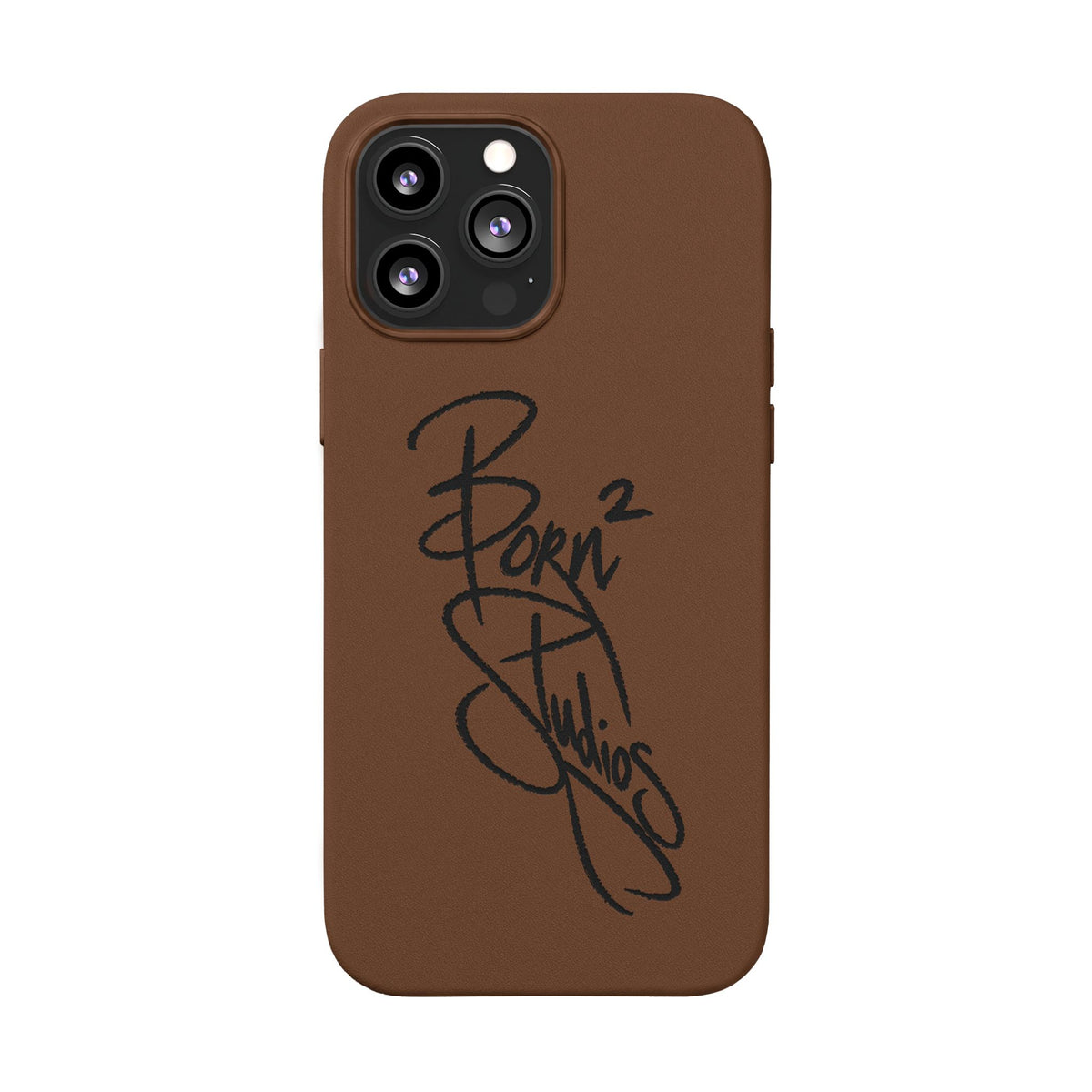 [Born]² Engraved Leather iPhone Case