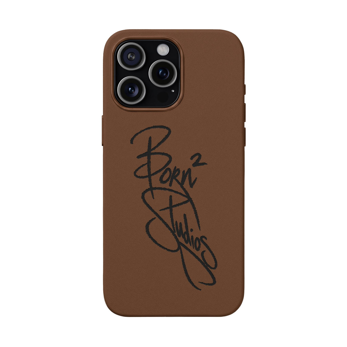 [Born]² Engraved Leather iPhone Case