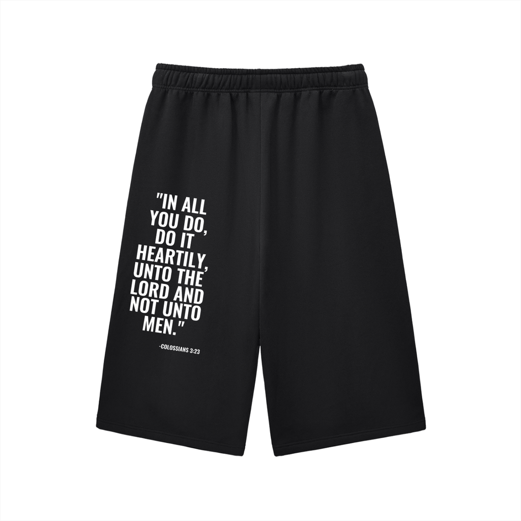 Relaxed Drawstring Three-quarter Sweatpants