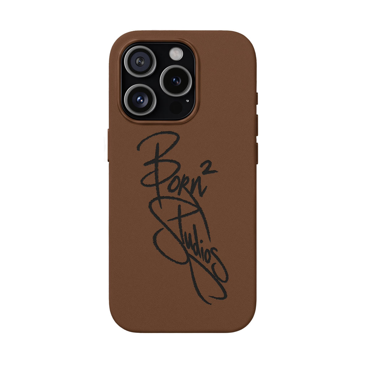 [Born]² Engraved Leather iPhone Case