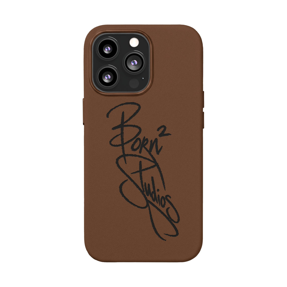 [Born]² Engraved Leather iPhone Case
