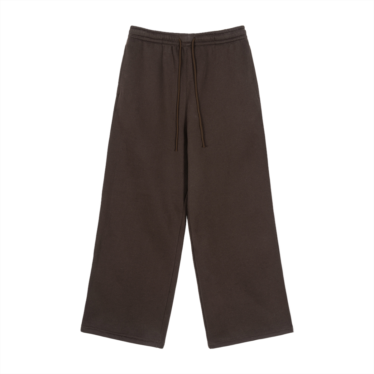 Fleece Drawstring Straight-Leg Sweatpants