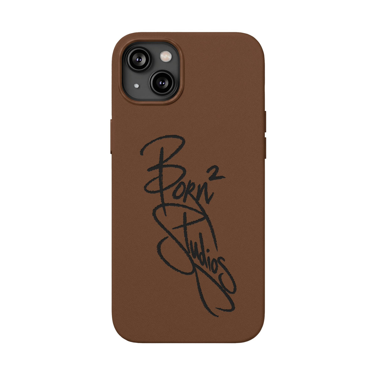 [Born]² Engraved Leather iPhone Case