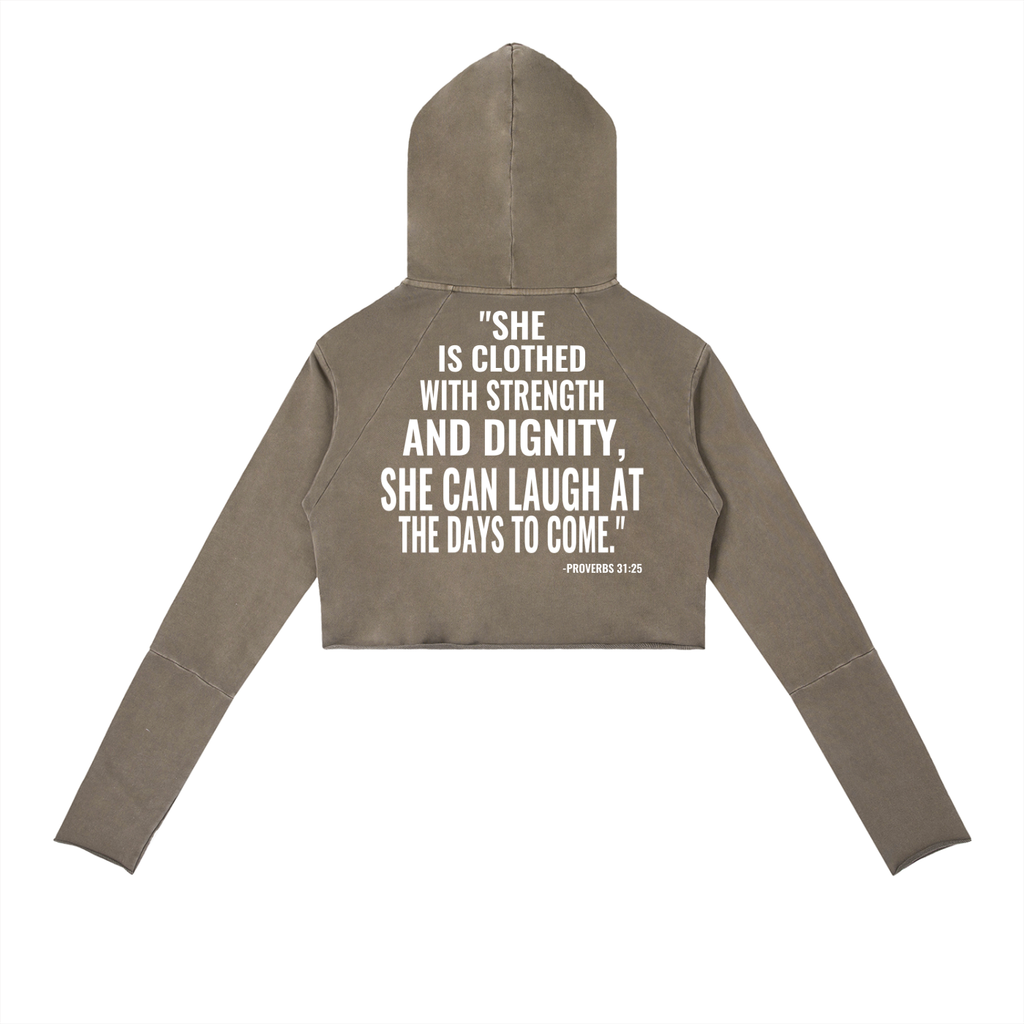 Vintage Washed Raw Edge Hoodie
