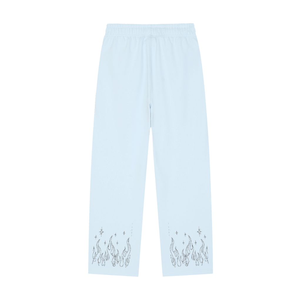 Solid Color Straight-Leg Sweatpants