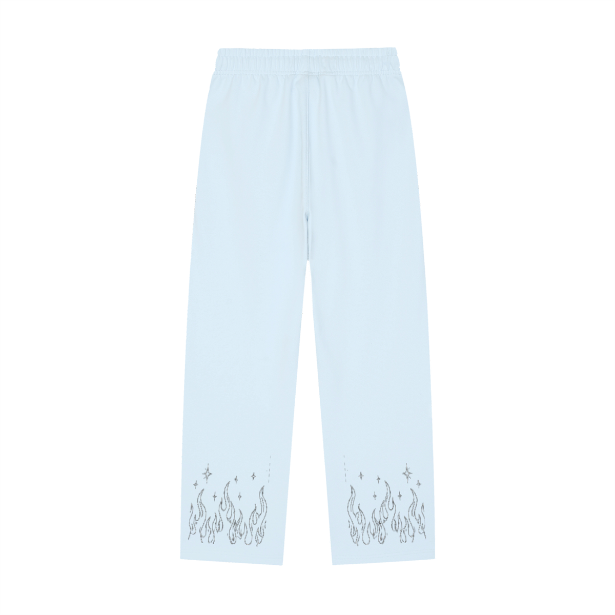 Solid Color Straight-Leg Sweatpants