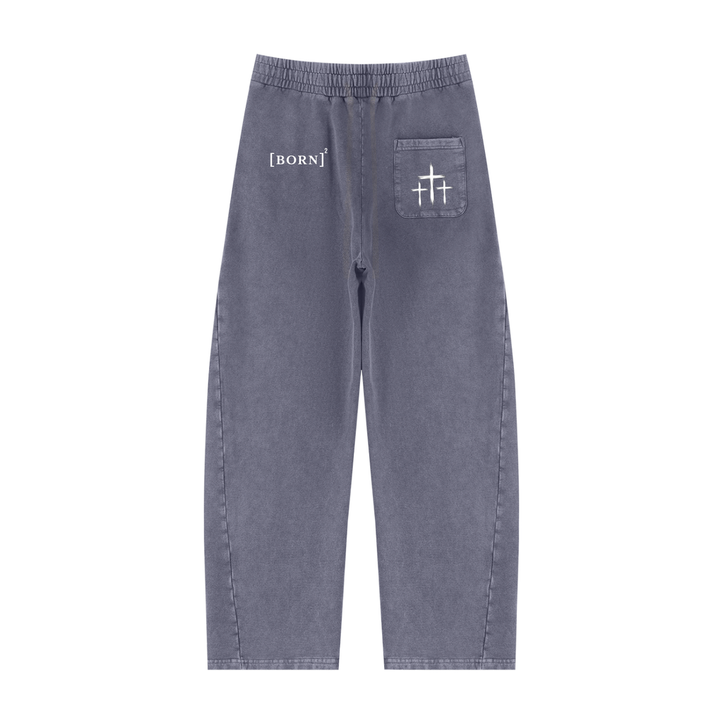 Unisex Mineral Wash Barrel Sweatpants