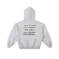 Contrast-Stitched Boxy Fleece Zip Hoodie