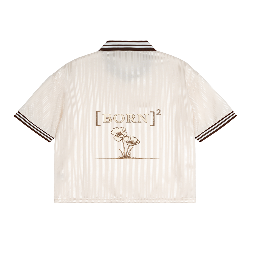 Contrast Stripes Polo Collar T-Shirt