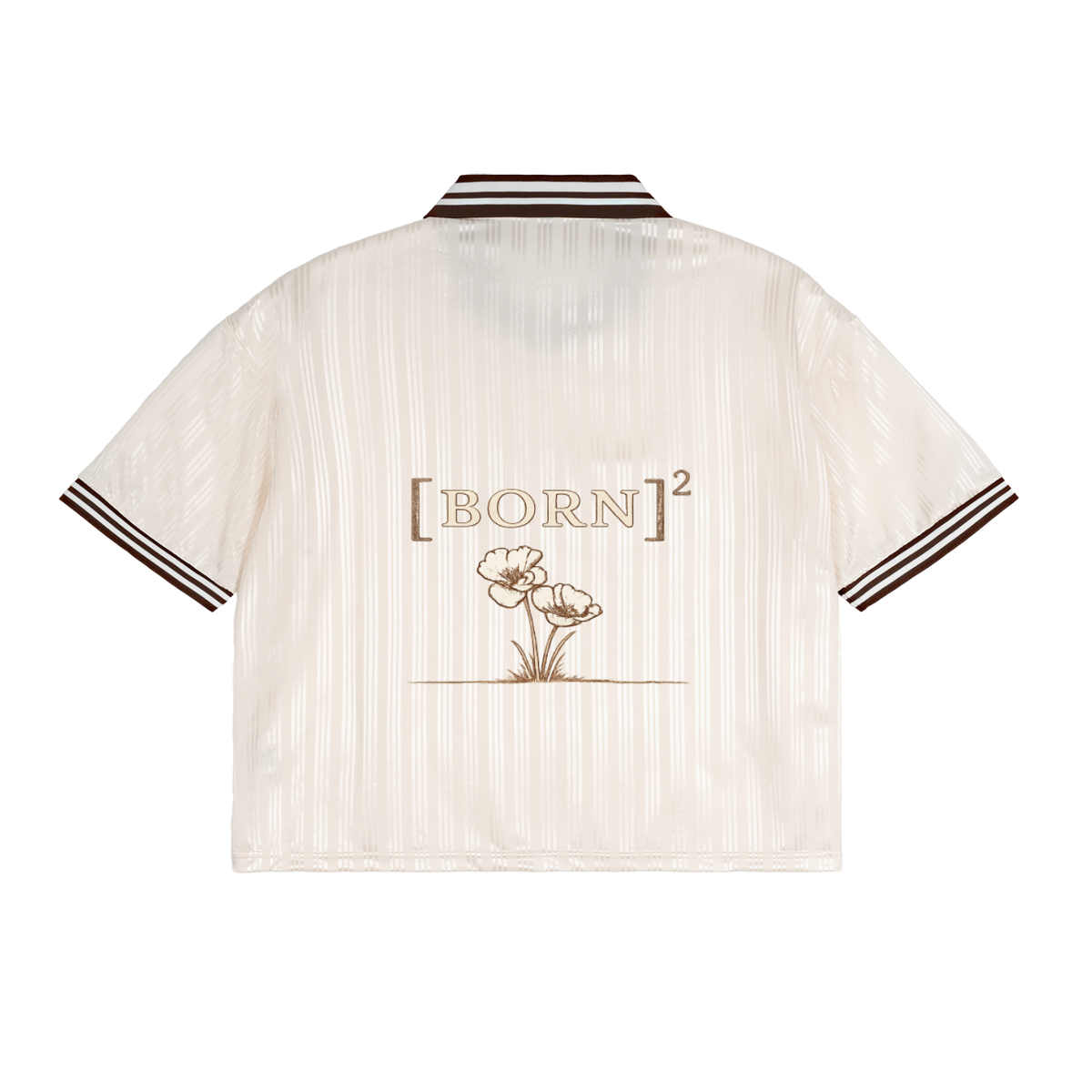 Contrast Stripes Polo Collar T-Shirt