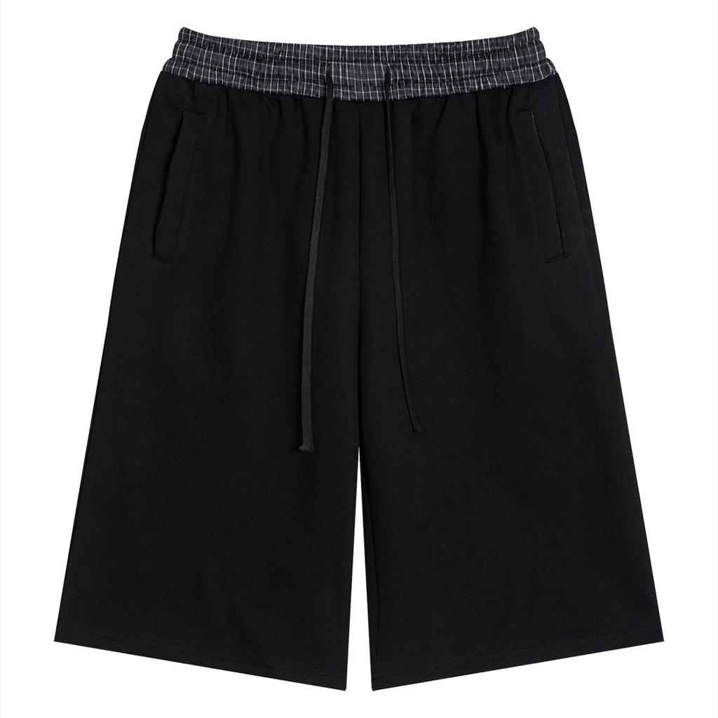 [Born]² Plaid Waistband Three-Quarter Pants(Capris)