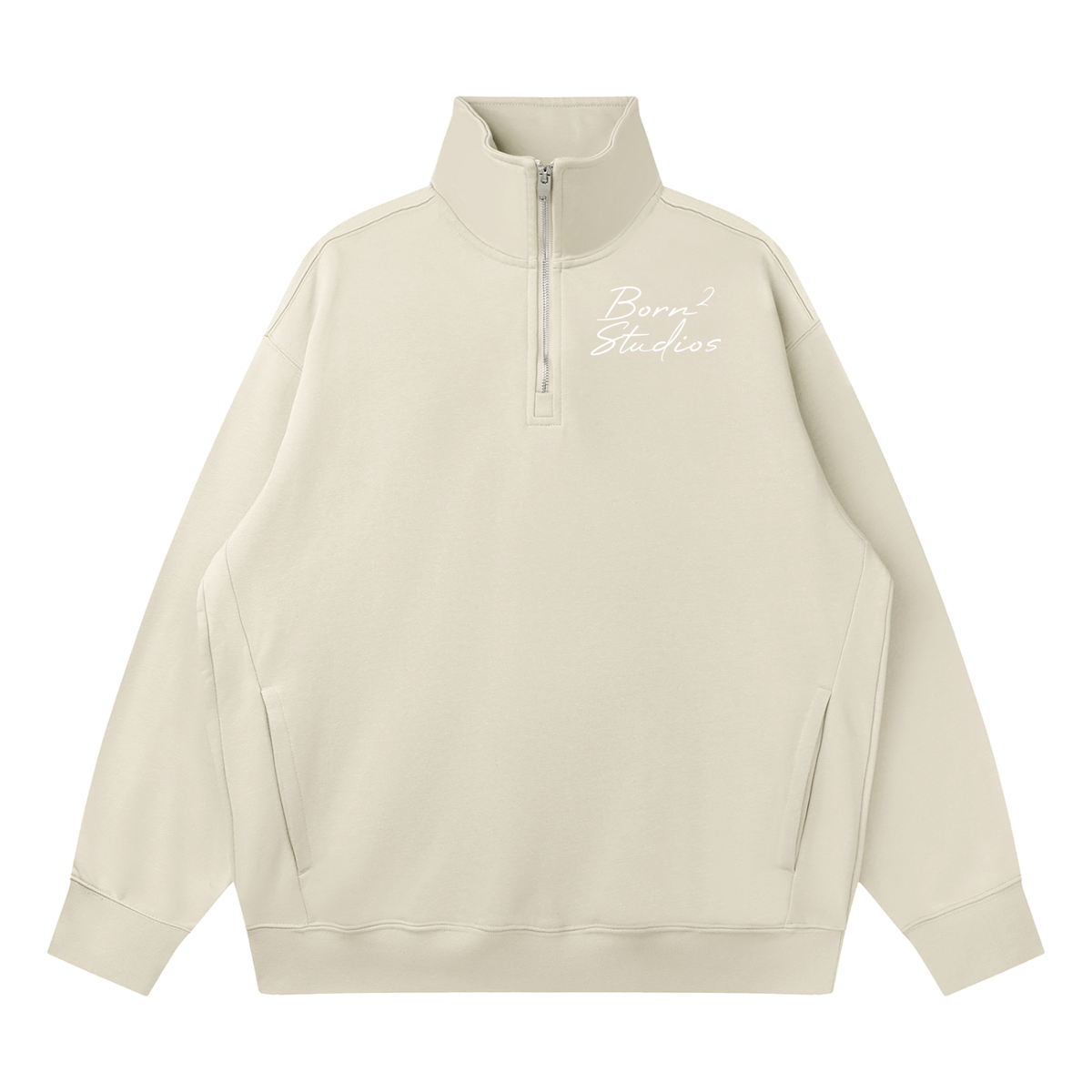 [Born]² Quarter-Zip Drop Shoulder Sweatshirt