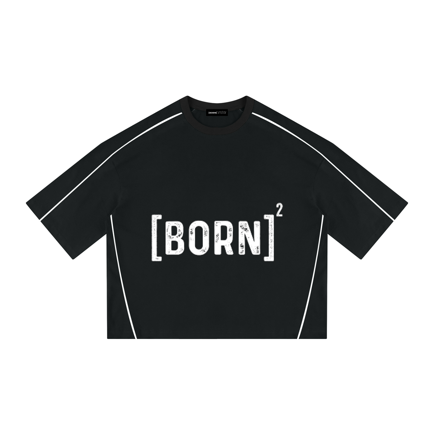 Unisex Heavyweight Boxy Piping T-Shirt