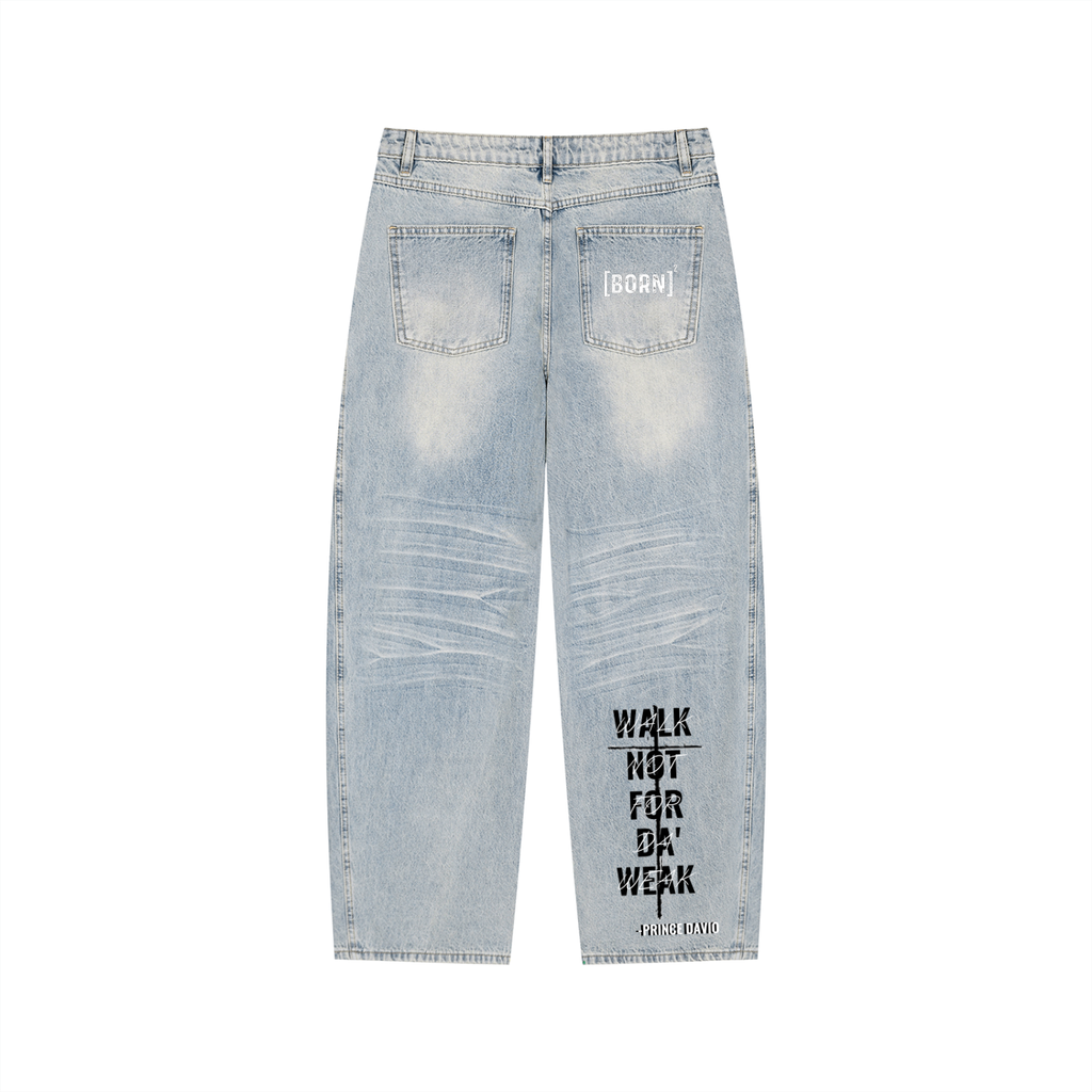 Men’s Enzyme Wash Wide Leg Jeans