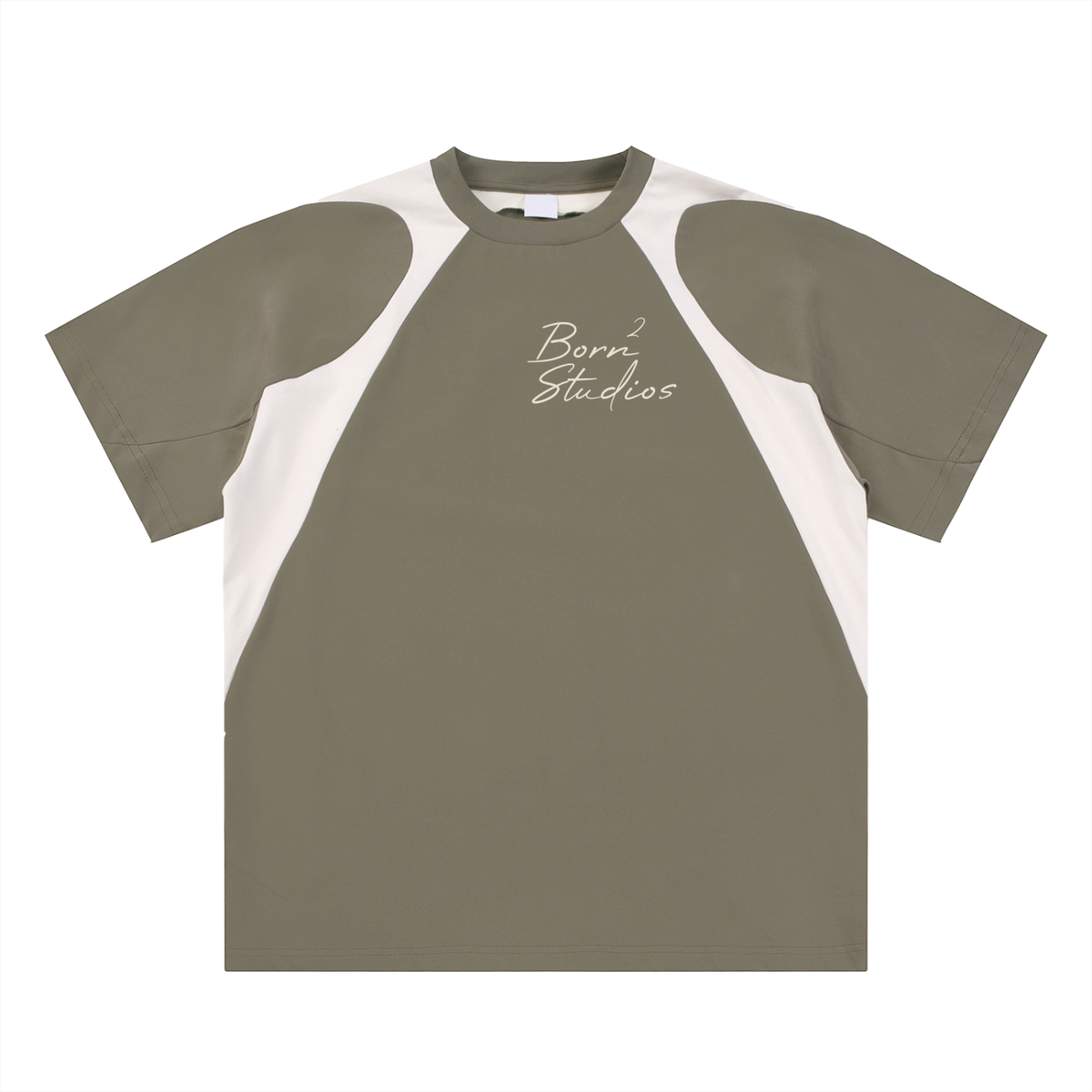 [Born]² Contrast Panel Cotton T-Shirt