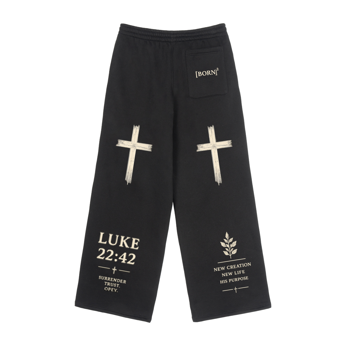 [Born]² Fleece Drawstring Straight-Leg Sweatpants
