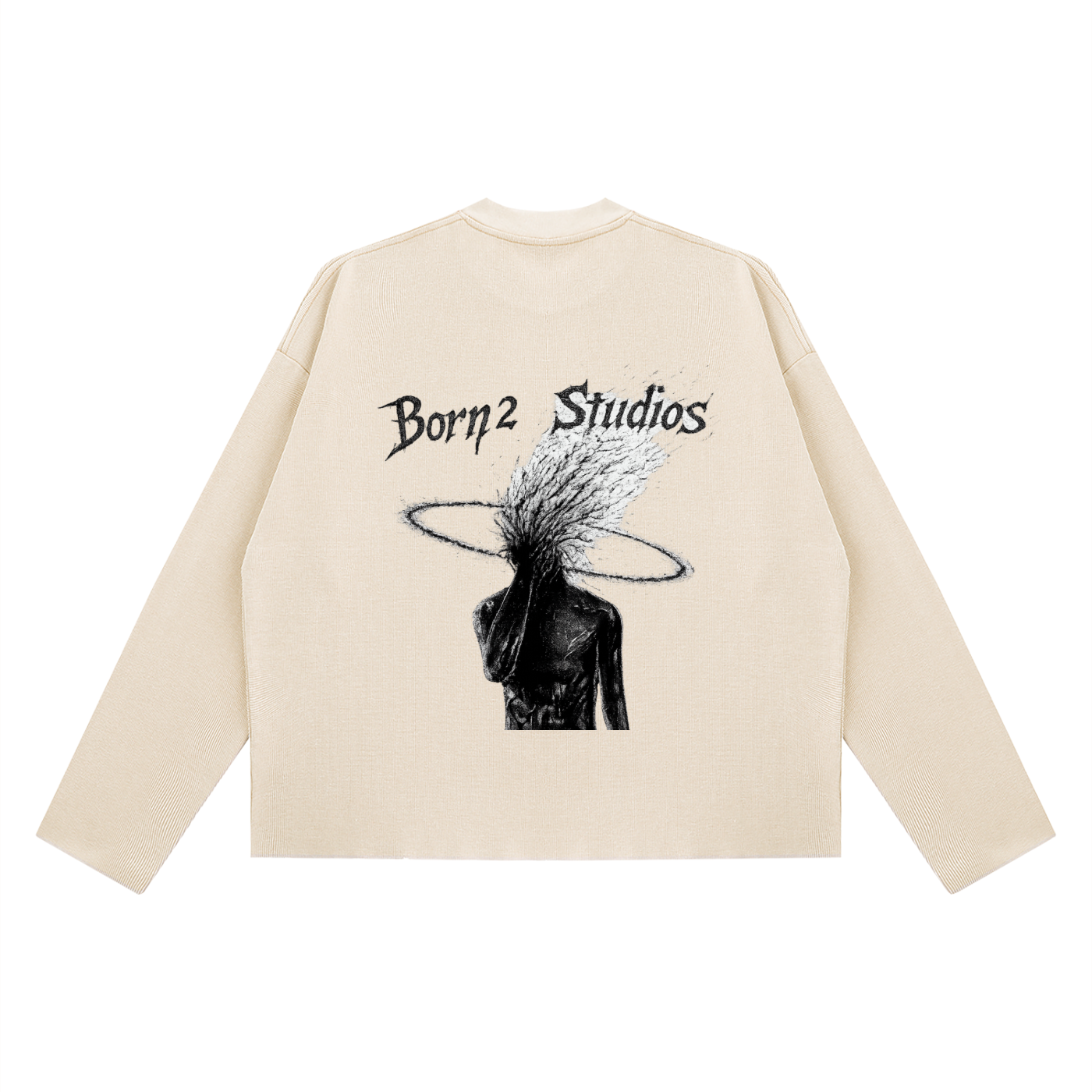 Unisex Vintage Wash Boxy  Waffle Raw Edge T-Shirt
