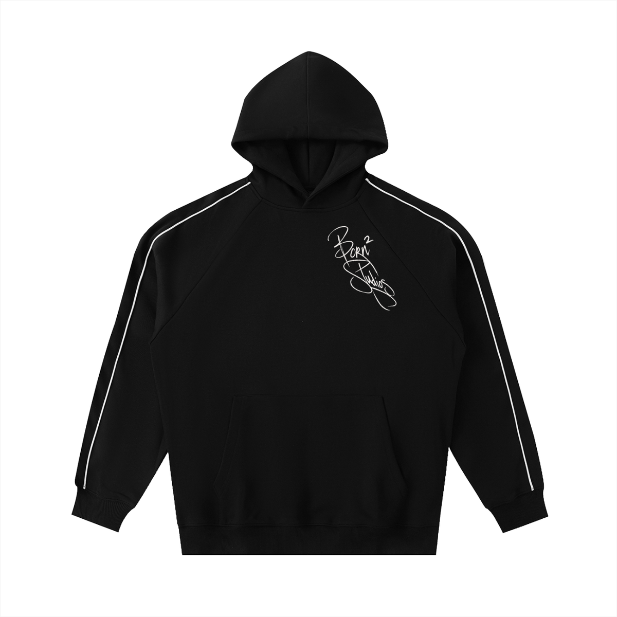 [Born]² Contrast Piping Raglan Hoodie