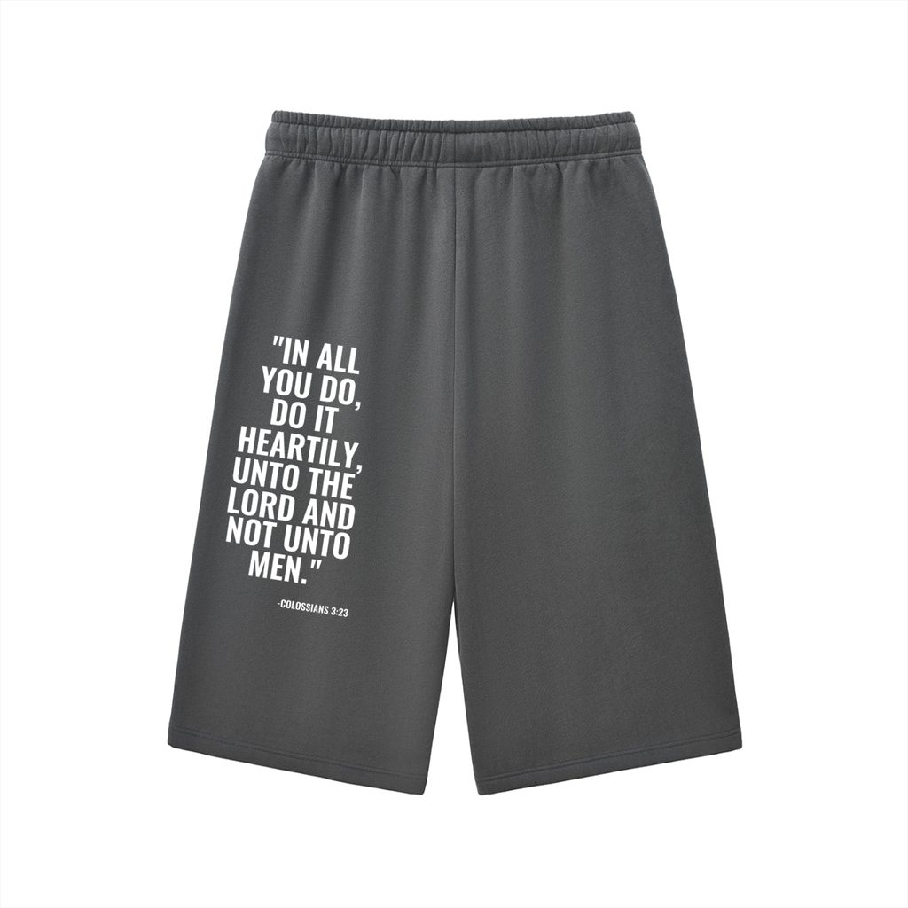 Relaxed Drawstring Three-quarter Sweatpants