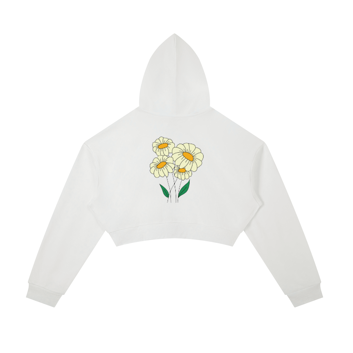 Essential Cropped Zip-Up Hoodie