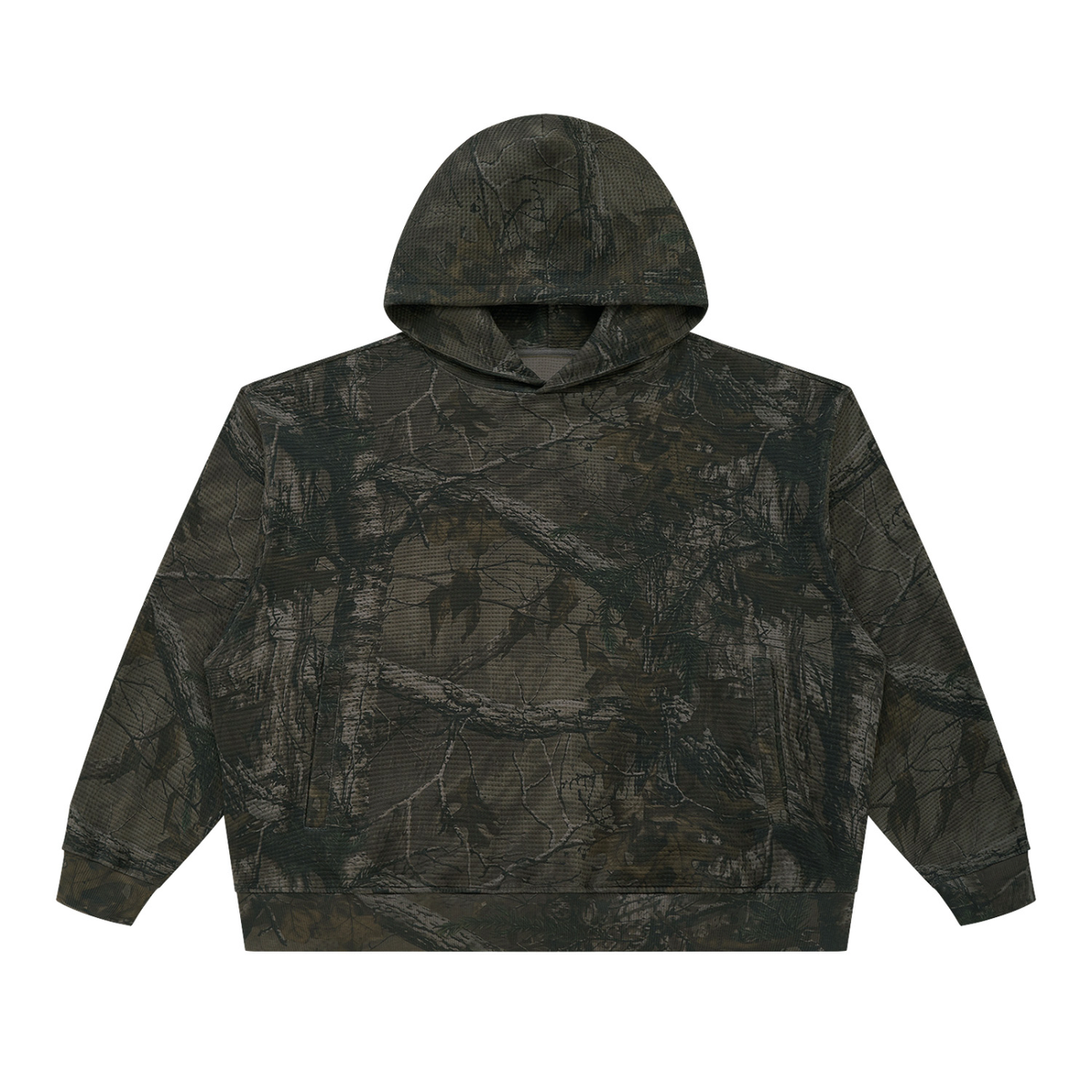 [Born]² Waffle Tree Camo Boxy Hoodie