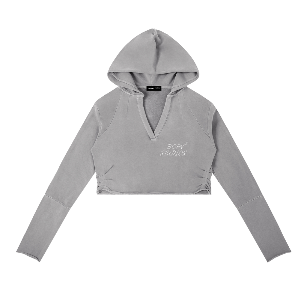 Vintage Washed Raw Edge Hoodie