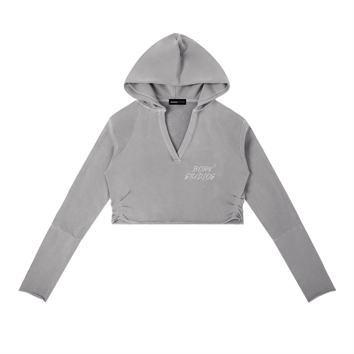 Vintage Washed Raw Edge Hoodie
