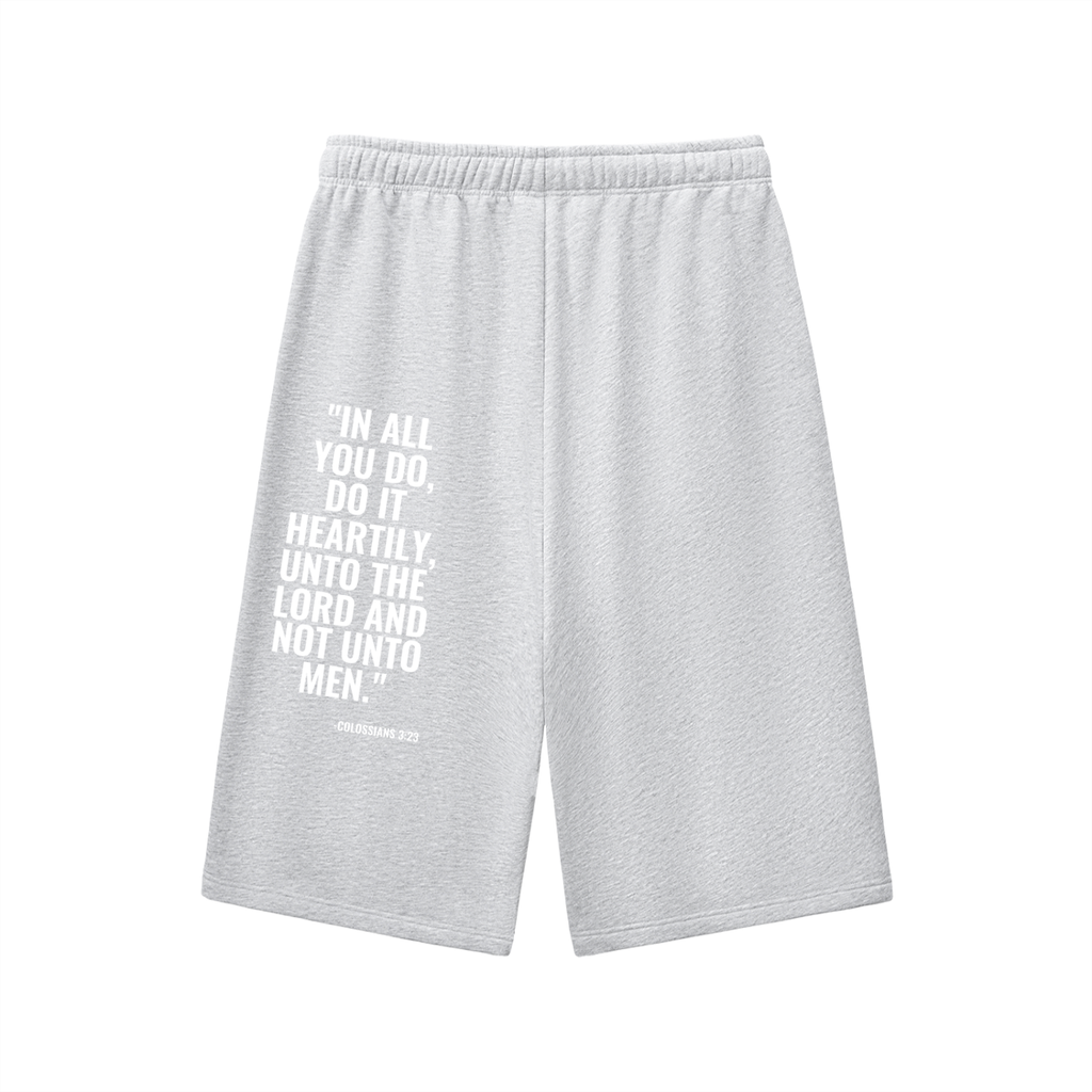 Relaxed Drawstring Three-quarter Sweatpants