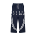 Curved Stripe Straight Sweatpants