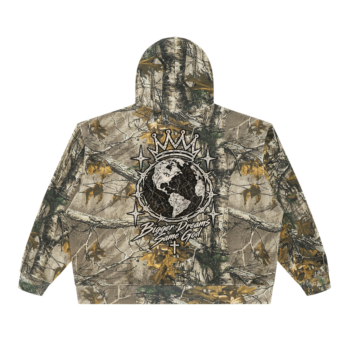 [Born]² Waffle Tree Camo Boxy Hoodie