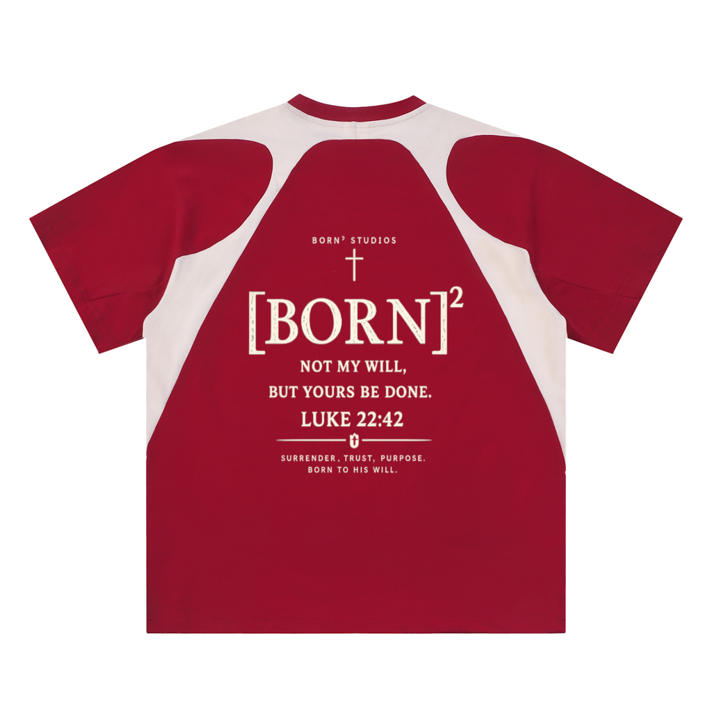 Contrast Panel Cotton T-Shirt