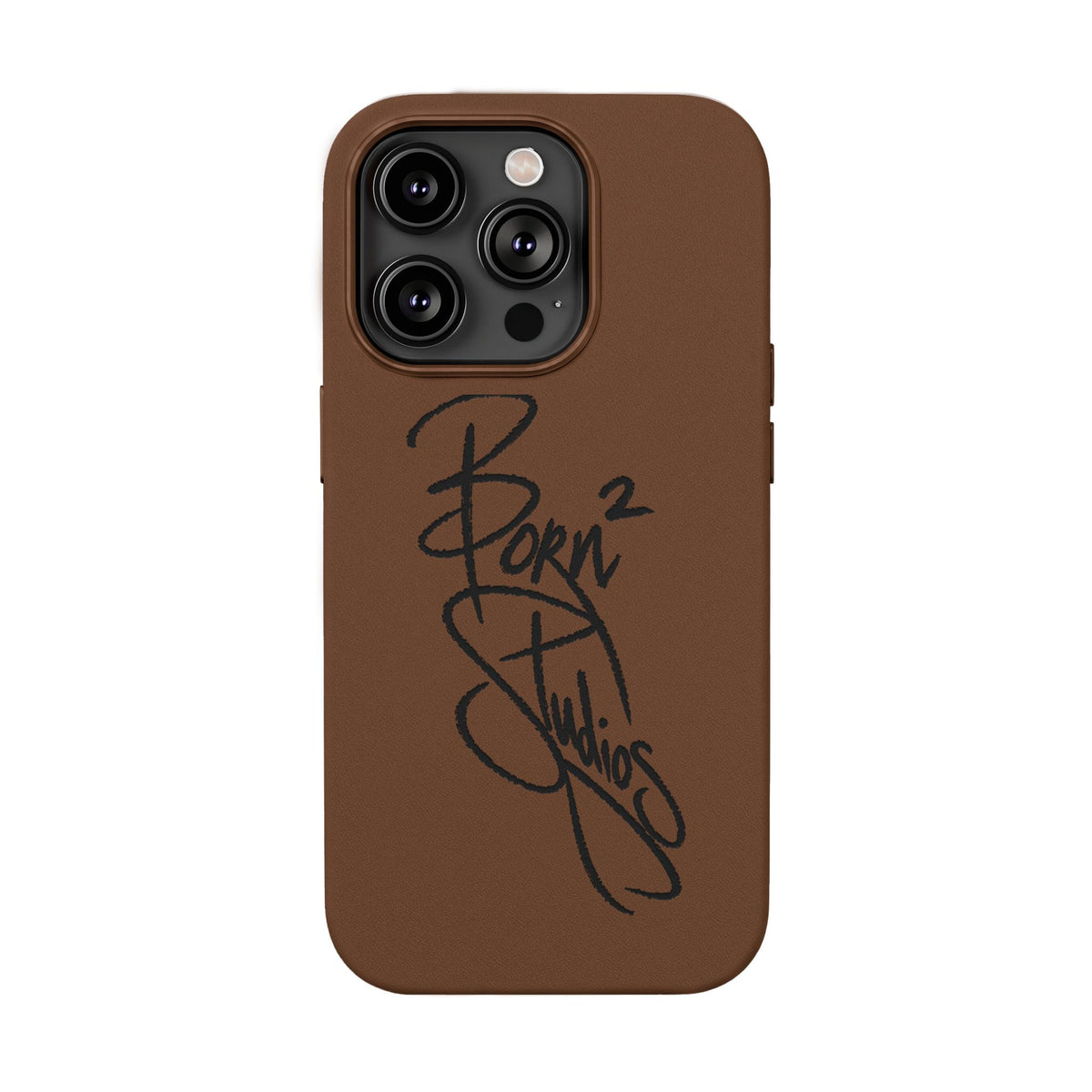 [Born]² Engraved Leather iPhone Case