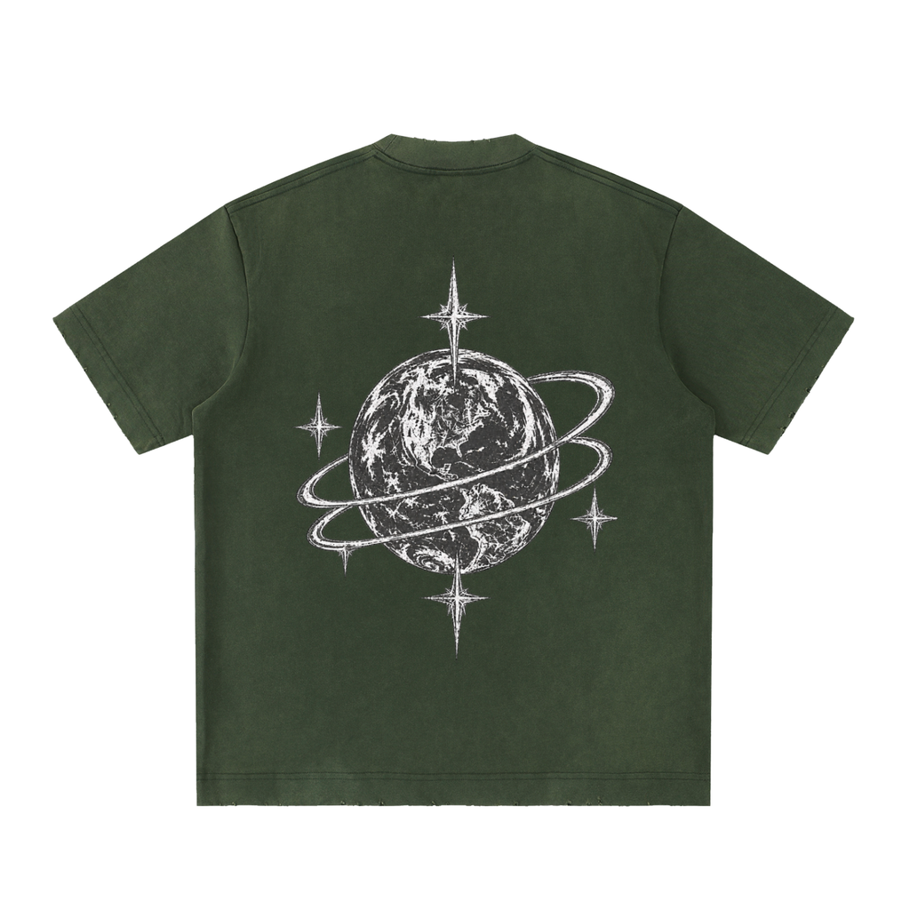 [Born]² Heavyweight Vintage Washed Frayed T-Shirt