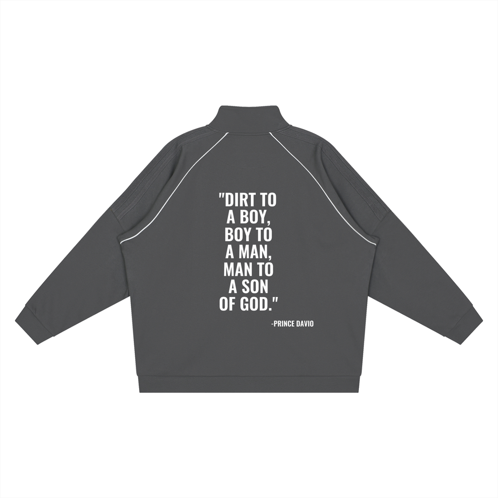 Reflection Striped Raglan Sleeve  Jacket