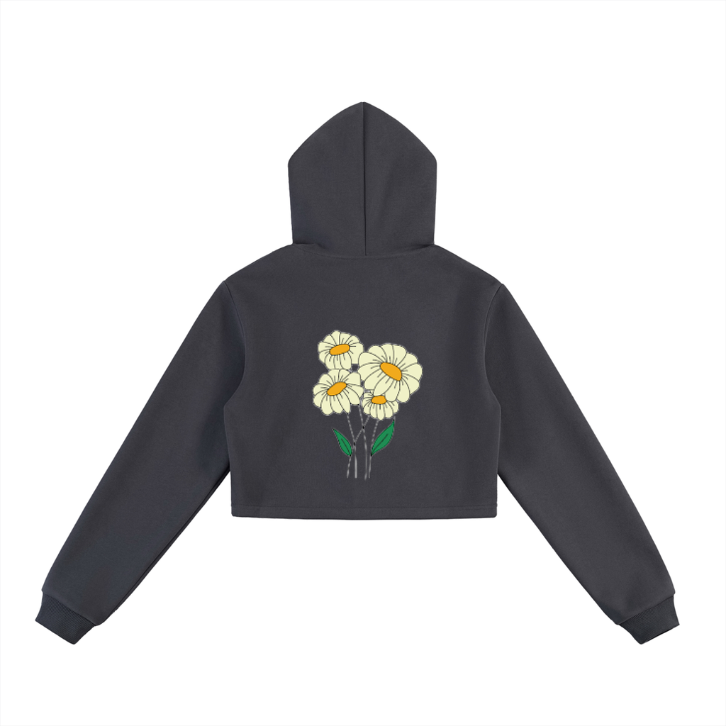 Essential Cropped Zip-Up Hoodie
