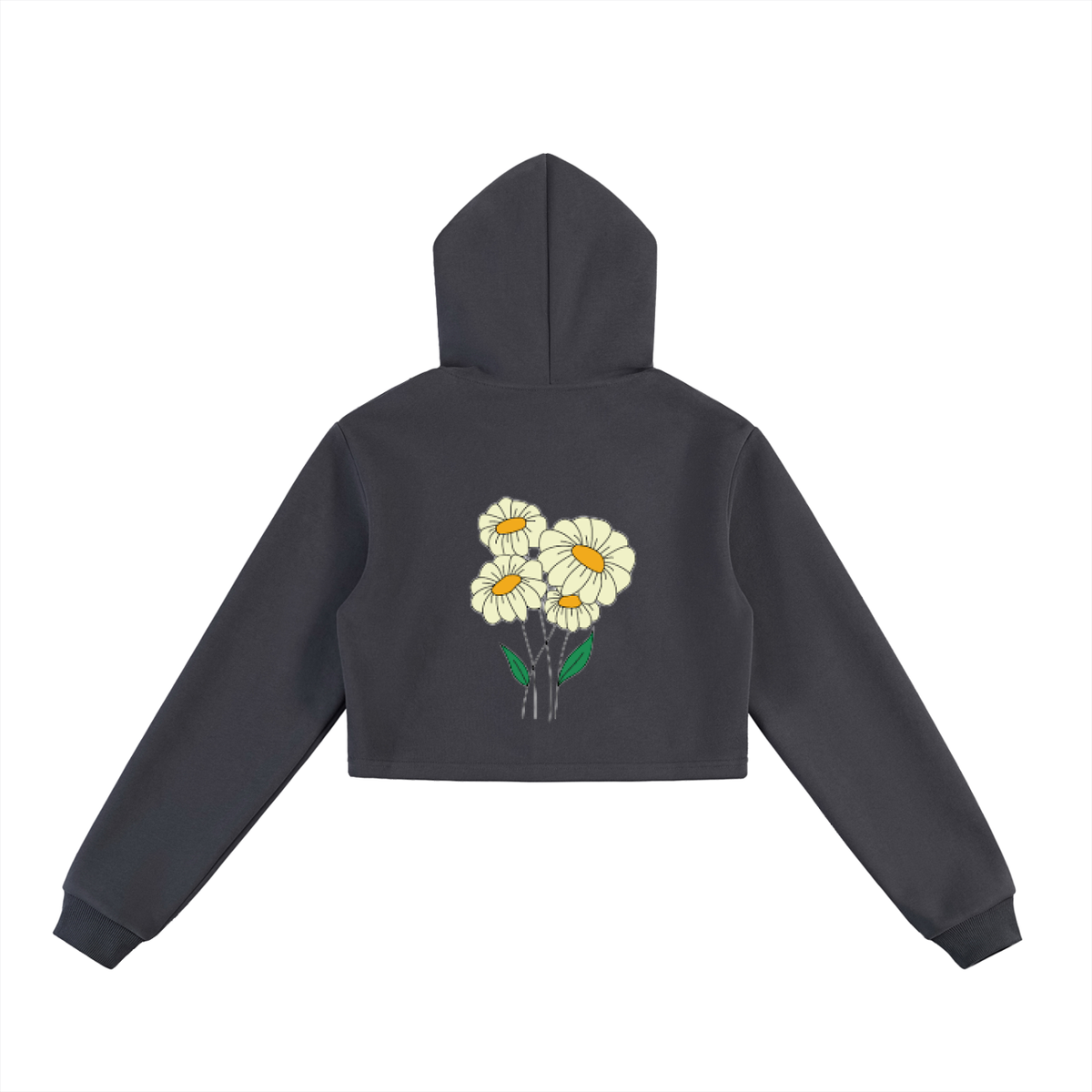 Essential Cropped Zip-Up Hoodie