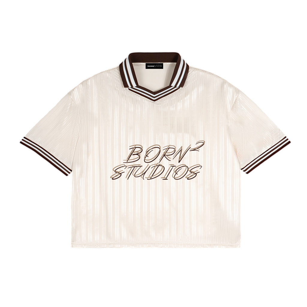 Contrast Stripes Polo Collar T-Shirt