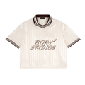 Contrast Stripes Polo Collar T-Shirt