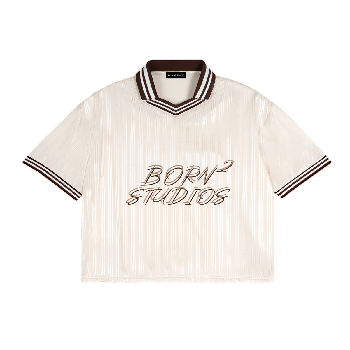 Contrast Stripes Polo Collar T-Shirt