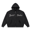 Unisex Sparkles Full Zip Boxy Hoodie