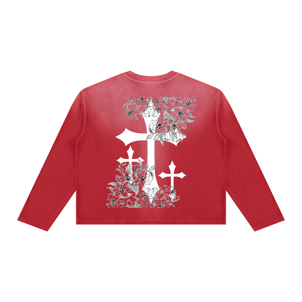 Unisex Sunfade Boxy Long Sleeve T-Shirt