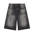 Men’s Vintage Wash Wide Leg Denim Shorts
