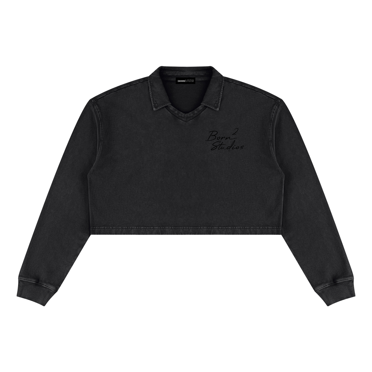 [Born]² Women’s Vintage Wash Crop Sweatshirt
