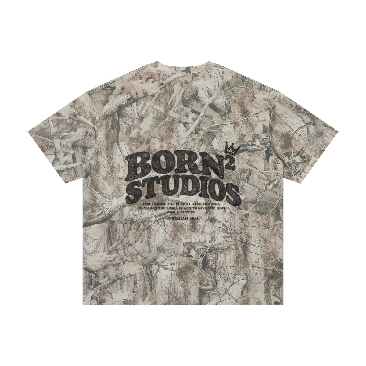 [Born}² Camo Oversized Match Set T-Shirt